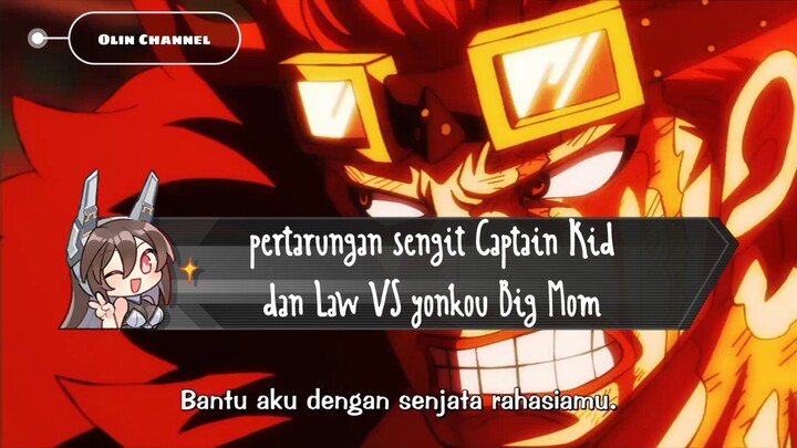 kombinasi serangan Kid dan Law lawan Big Mom