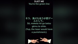 DUET ME: YOU'RE THE GREEN LINE. POV: You play a game of rock-paper-scissors.  fyp duet pov voiceact