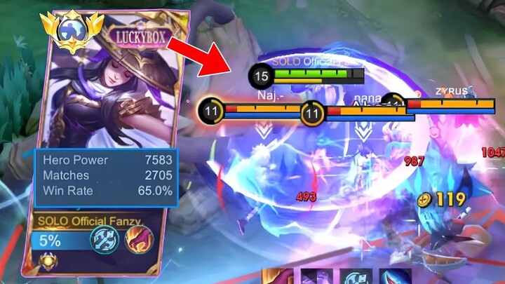 FORMER TOP GLOBAL SUPER AGGRESSIVE FANNY GAMEPLAY SOLO CARRY TEAM - MLBB