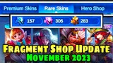 FRAGMENT SHOP NOVEMBER UPDATE!🌸 - WHICH SKINS & WHICH HEROES?🤔