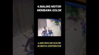 EMPAT CURANMOR BAWA GOLOK LARI TERBIRIT BIRIT