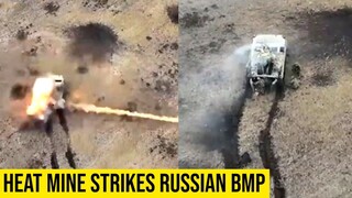 Heat Mine Destroys Russian BMP with its troops inside.