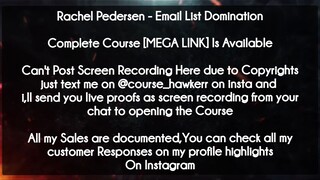 Rachel Pedersen course - Email List Domination download