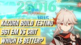 Kazuha Build Comparison - 961 EM vs High Crit (TLDR in Intro) | Genshin Impact