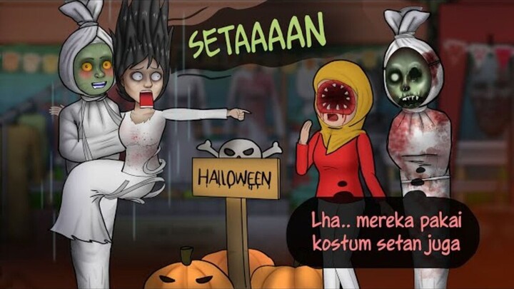Ketika Hantu Ikutan Halloween - Awal pede ternyata memble  #HORORKOMEDI Kartun H