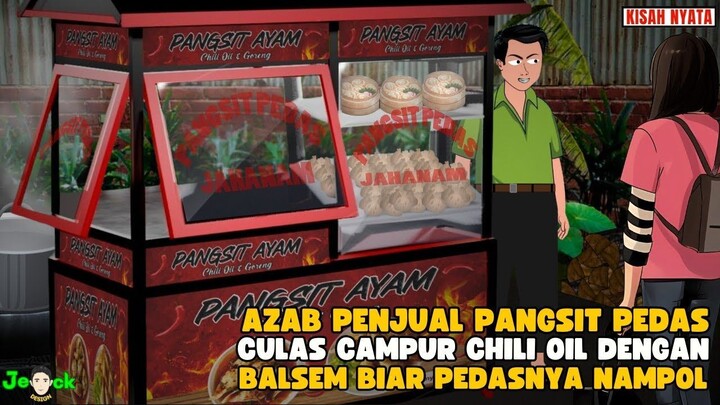 AZAB PENJUAL PANGSIT PEDAS  CULAS CHILI OIL DI CAMPUR BALSEM BIAR PEDASNYA N