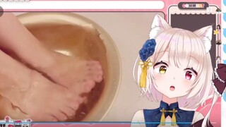 [Siaran langsung mengiris daging matang] Cat Ji Amber menonton tutorial mencuci JO di Bilibili