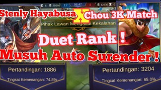 STENLY HAYABUSA X CHOU 3K MATCH ! TOP GLOBAL HAYABUSA X TOP GLOBAL CHOU