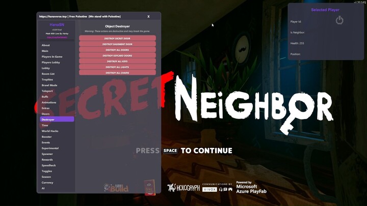 HanaSN Secret Neighbour Mod Menu v5.0.9