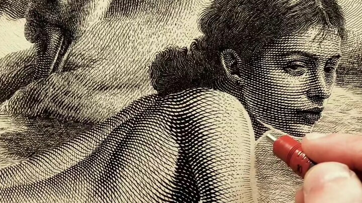 هذه اللوحة تتميز بالتفاصيل الدقيقة.