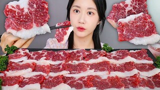 [ONHWA] The chewing sound of raw beef brisket!❤️ High quality raw meat