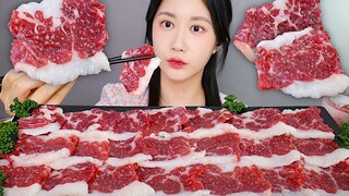 [ONHWA] Suara mengunyah brisket sapi mentah!❤️ Daging mentah berkualitas tinggi