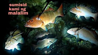 ep168, night spearfishing Philippines ganito pala ang isda sa parting malalim,