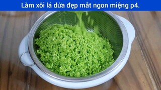 Làm xôi lá dứa đẹp mắt ngon miệng p4