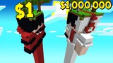 ถ้าเกิด!? บ้านสกิน คนจน $1 เหรียญ VS บ้านสกิน คนรวย $1,000,000 เหรียญ - Minecraft พากย์ไทย