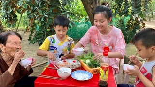 Bữa Chiều Làm Món Tép Luộc Cuốn Rau Cùng Bà | Tạm Chia Tay Bà Ít Hôm | NĐMT#180