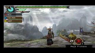 Switch Axe gameplay + combo Monster Hunter portable 3rd