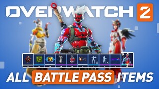 Overwatch 2: The FULL Season 1 BATTLE PASS! Skins, Emotes, Charms & More