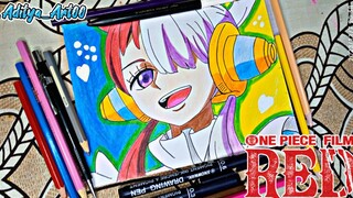 (Speed Drawing) Menggambar UTA dari serial anime - ONE PIECE FILM RED