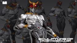 Tampilan produksi "Kamen Rider" Kuuga "Zbrush"