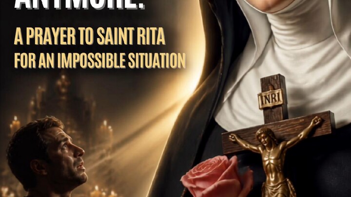 God, i don't know what to do anymore. A Prayer to Saint Rita for an Impossible Situation.