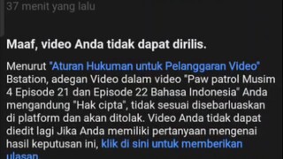 Maaf. video Anda tidak dapat dirilis yang ke 14 kalinya