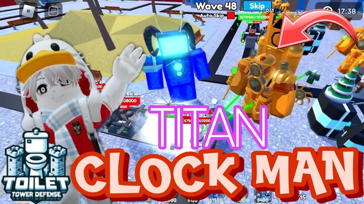 OMG!! AKU MENCOBA MEMAKAI TITAN CLOCK MAN DI MODE NIGHTMARE [ 💥TOILET TOWER DEFENSE ] #roblox