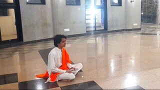 buddha vihar meditation by historic kalarama mandir bhakta (devotee  of kalarama temple) charudatta