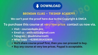 [courses4sale.pro]Brendan Elias - TikShop Academy