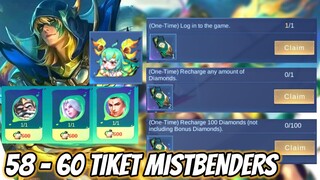 58 TIKET MISTBENDERS ! PAKAI TIKET DOANG BISA PILIH SKIN EPIC LIMITED DAN CARA DAPATIN EMOTE NANA