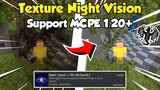 Texture Night Vision For MCPE 1.20+‼️‼️ || No Behavior Pack || Cocok Buat Survival 🔥🔥