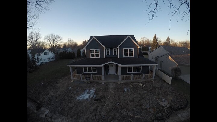 Timelapse of the Demolition of an Existing House and Construction of New House