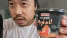 ASMR LID LICKING PEACH YOGHURT