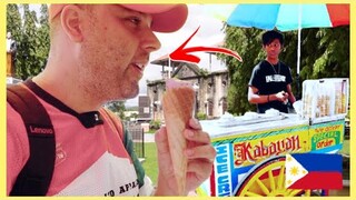 Turkish Man Tries Street Ice Cream in the Philippines! 🇵🇭