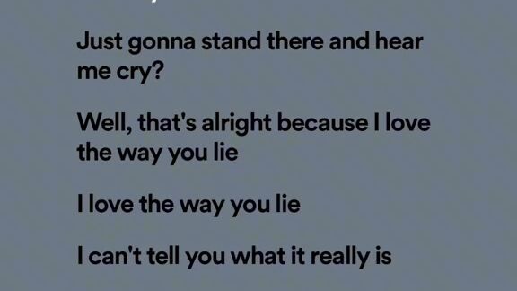 love the way you lie