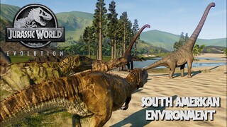South American Environment - Giganotosaurus, Carnotaurus, Herrerasaurus & Dreadnoughtus (4K 60FPS)