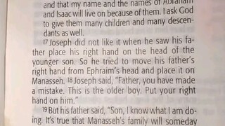 Daily Verse.                  Genesis 48:17-19