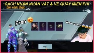 CÁCH NHẬN NHÂN VẬT & VÉ QUAY HÒM ĐỒ MIỄN PHÍ | KIÊN NHẪN LÀ CÓ HÀNG XỊN DÙNG NGAY  || PUBG MOBILE