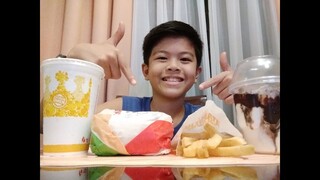 Burger King (whopper jr, fries, sundae) Mukbang