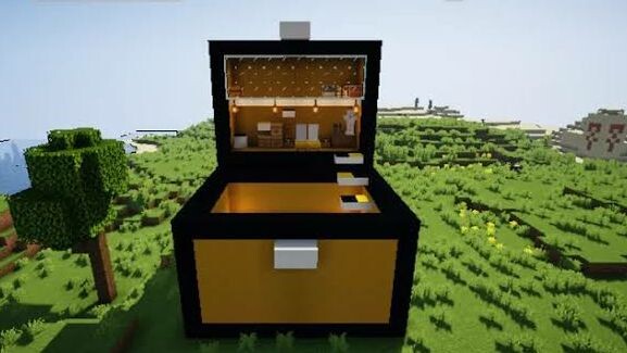 I BUILD MINECRAFT CHEST HOUSE!!
