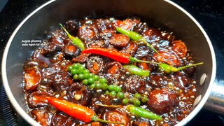 Ăn chay vừa ngon lại dễ làm với NẤM HƯƠNG KHO QUẸT CHAY | mẹo lột hành không cay mắt | vegan recipes