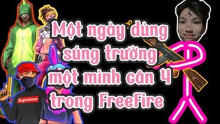 Một ngày cầm Súng Trường Không Sơn một mình cân 4 trong FreeFire | Chú Xám #shorts