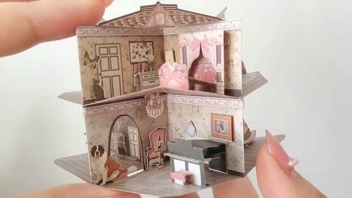 [Proses pembuatan] Miniatur Buku 3D Klasik Rumah Boneka