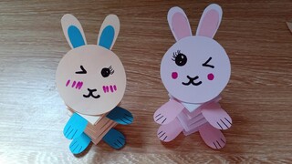 Cách gấp con thỏ nhảy được / Jumping Origami Rabbit Easy