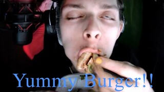 me eating burger