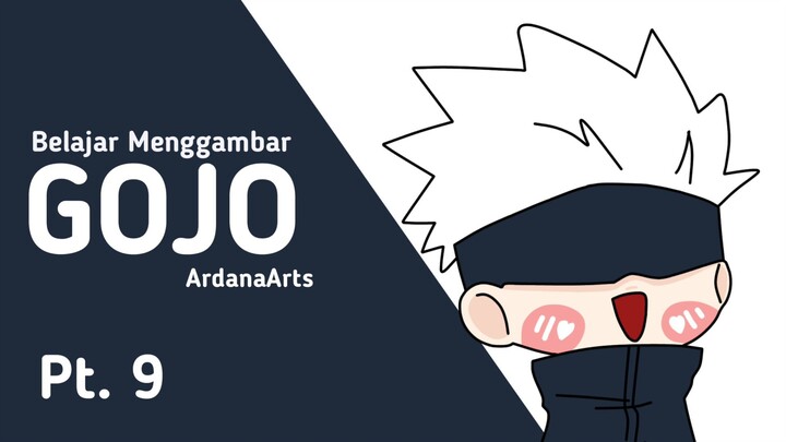 Belajar menggambar Gojo Chibi