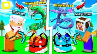 CHÚ 9 VÀ SAIKY ĐẬP 1000🎁 LUCKY BLOCK RAYQUAZA ÁC QUỶ😈RAYQUAZA THỦY LONG TRONG MINECRAFT PIXELMON😱!!