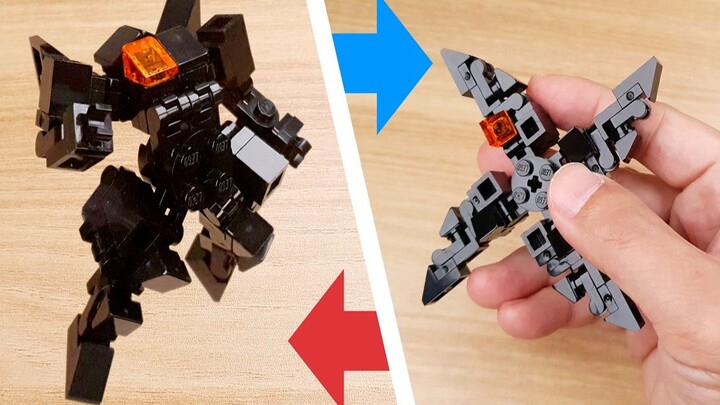 Ninja X! ชิ้นส่วน LEGO 9 ชนิดเพื่อสร้าง Ninja X ที่สามารถแปลงร่างเป็นลูกดอกได้!