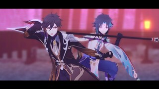 【Genshin Impact MMD】Jabberwocky・Jabberwocka 【Zhongli & Xiao】