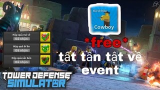 Tất tần tật về Xmas event và Code lấy Cowboy trong Tower Defense Simulator